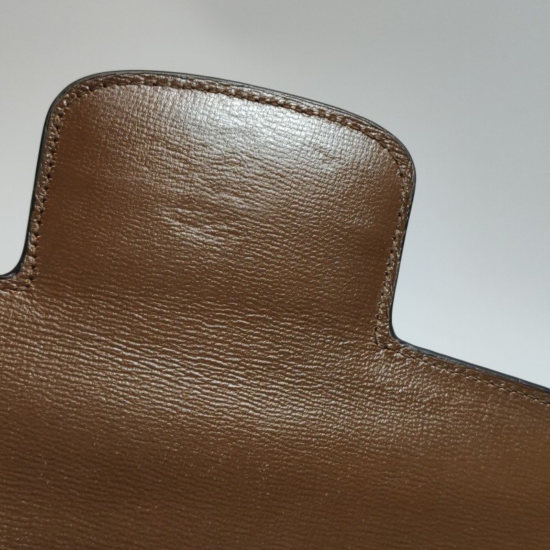 Gucci 1955中牛皮GG老花馬銜扣斜背包-22