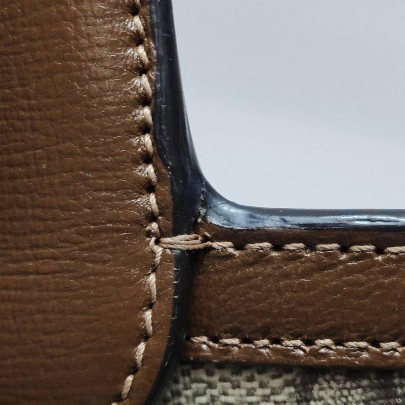 Gucci 1955中牛皮GG老花馬銜扣斜背包-27