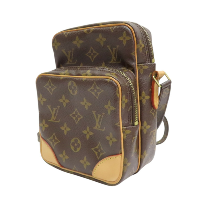 棕色 原花 PVC塗層帆布 Amazone 肩背包【LOUIS VUITTON LV 路易威登】 M45236-2
