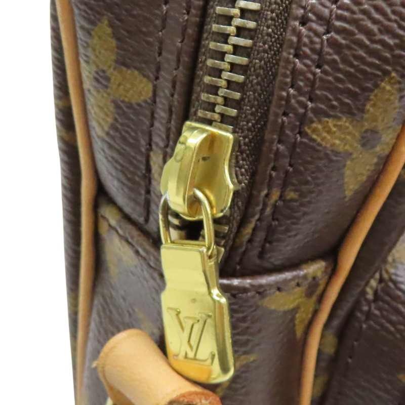 棕色 原花 PVC塗層帆布 Amazone 肩背包【LOUIS VUITTON LV 路易威登】 M45236-8