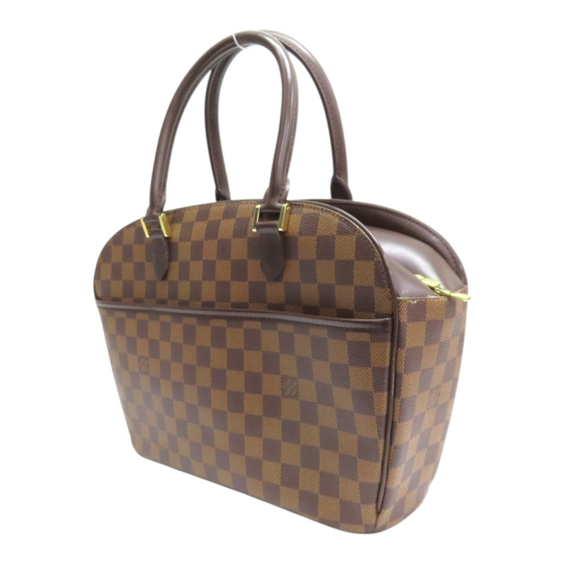 棕色 棋盤格 PVC塗層帆布 Sarria Horizontal 手提包【LOUIS VUITTON LV 路易威登】 N51282-2
