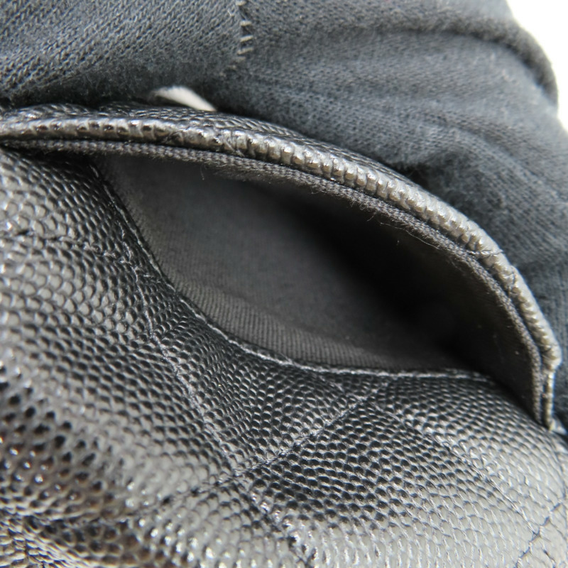 黑色 荔枝紋牛皮 兩折短夾【CHANEL 香奈兒】 AP3070-5