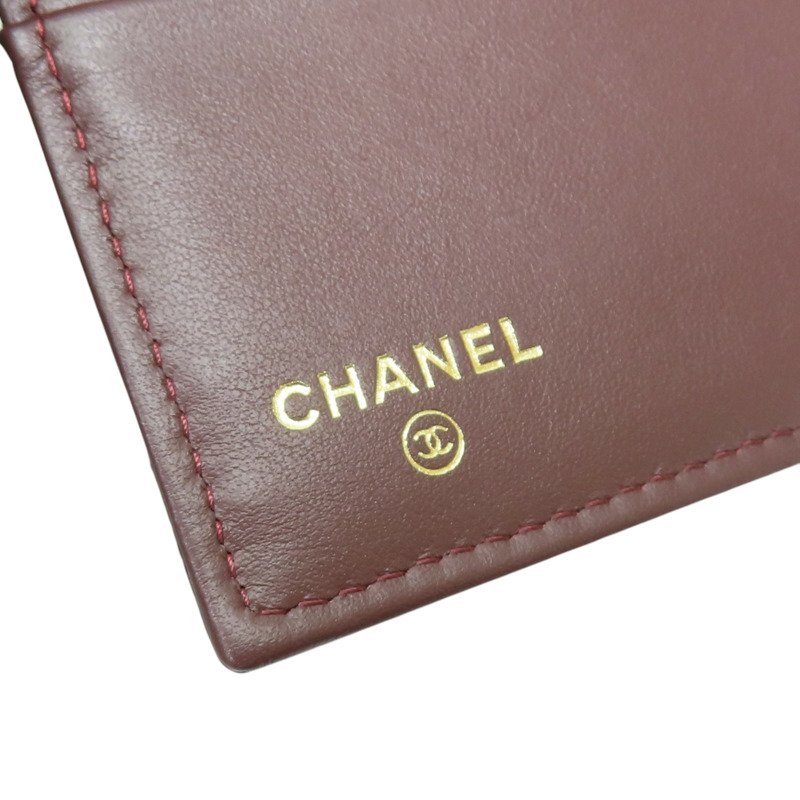 黑色 荔枝紋牛皮 兩折短夾【CHANEL 香奈兒】 AP3070-8