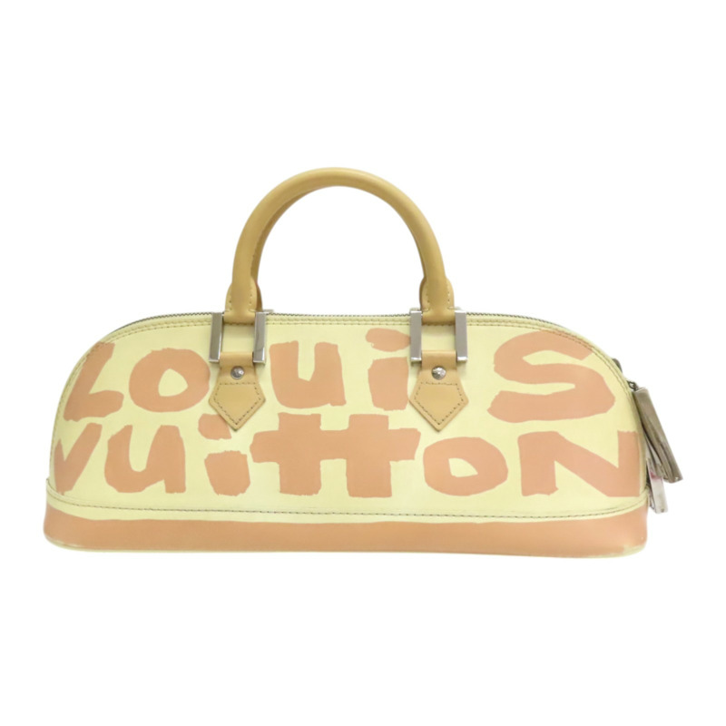 米色 牛皮 塗鴉 Alma Horizontal 手提包【LOUIS VUITTON LV 路易威登】 M92176-0