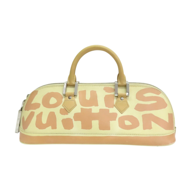 米色 牛皮 塗鴉 Alma Horizontal 手提包【LOUIS VUITTON LV 路易威登】 M92176-1