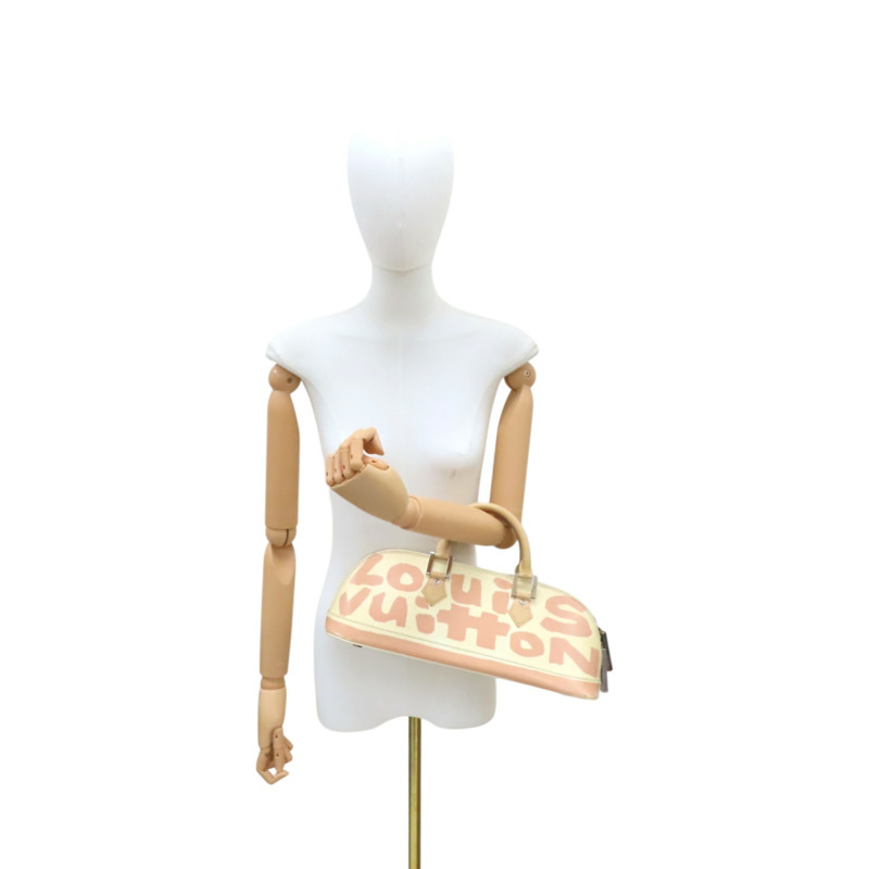 米色 牛皮 塗鴉 Alma Horizontal 手提包【LOUIS VUITTON LV 路易威登】 M92176-7