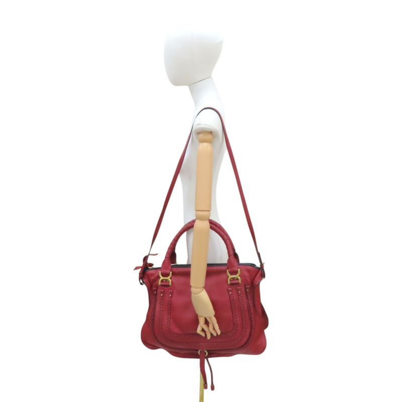 紅色 牛皮 Marcie 兩用包【Chloe 克羅伊】-11
