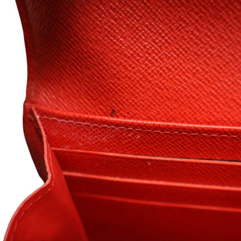 紅色 EPI水波紋 牛皮 長夾【LOUIS VUITTON LV 路易威登】 M61179-10