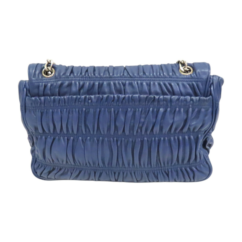 深藍色 羊皮 鍊帶肩背包【PRADA 普拉達】 BT0939-1