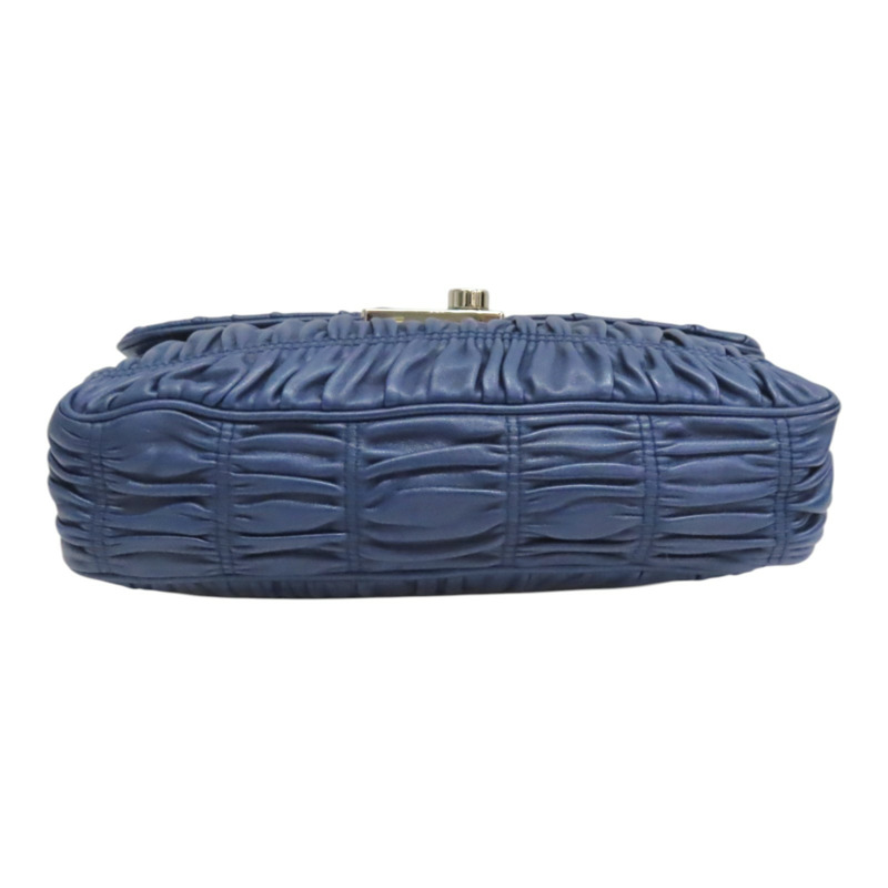 深藍色 羊皮 鍊帶肩背包【PRADA 普拉達】 BT0939-3