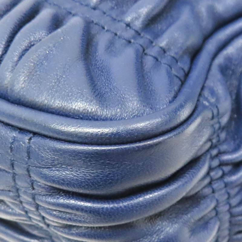 深藍色 羊皮 鍊帶肩背包【PRADA 普拉達】 BT0939-13