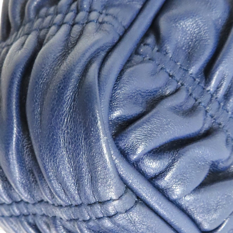 深藍色 羊皮 鍊帶肩背包【PRADA 普拉達】 BT0939-14