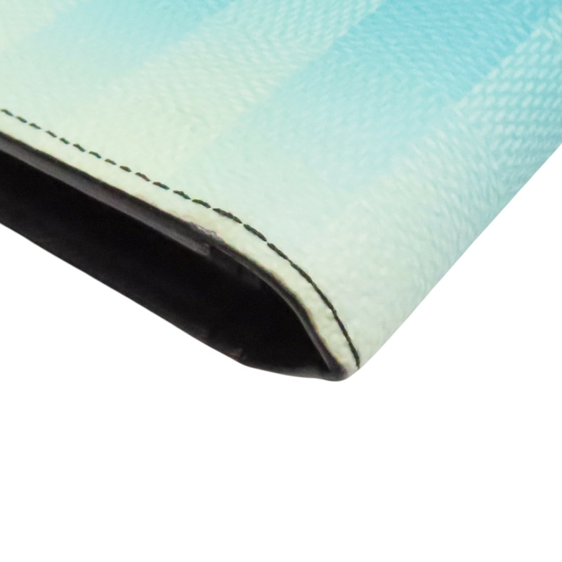 藍色 漸層 PVC塗層帆布 Stripe Brazza 長夾【LOUIS VUITTON LV 路易威登】 M81318-7