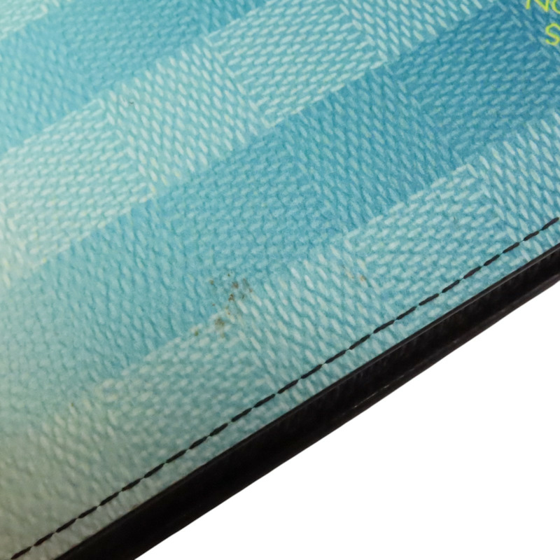 藍色 漸層 PVC塗層帆布 Stripe Brazza 長夾【LOUIS VUITTON LV 路易威登】 M81318-8