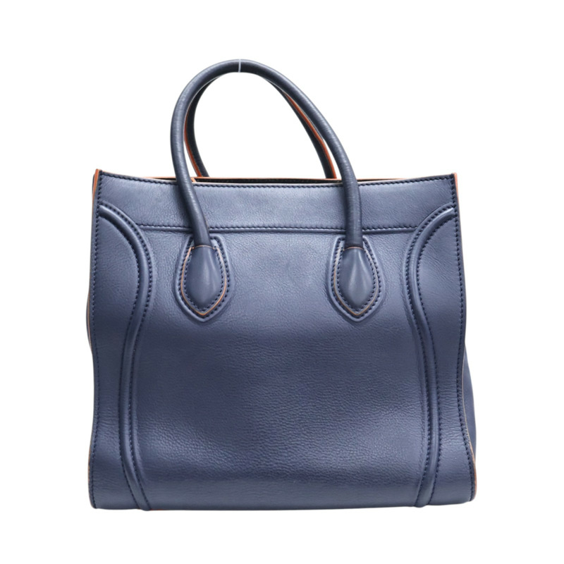 藍色牛皮 橘色油邊 Phantom Luggage 手提包【CELINE 賽琳】-1