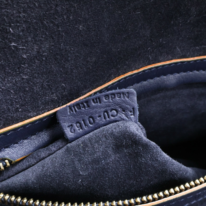 藍色牛皮 橘色油邊 Phantom Luggage 手提包【CELINE 賽琳】-6