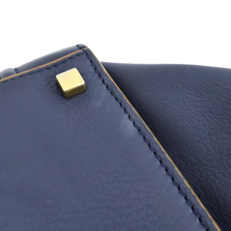 藍色牛皮 橘色油邊 Phantom Luggage 手提包【CELINE 賽琳】-13