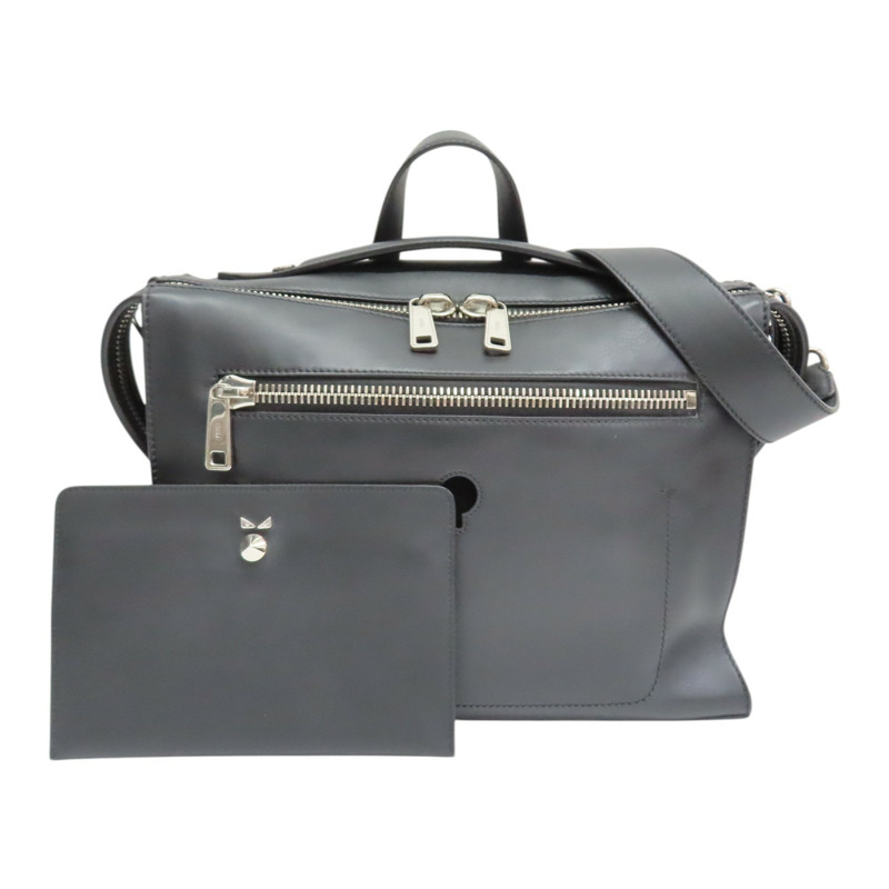 黑色 牛皮 Briefcase 兩用包【FENDI 芬迪】 7VA400-0