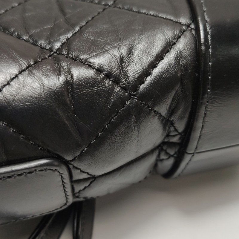 Chanel Gabrielle流浪包小號油蠟皮菱格絎縫雙鍊設計單肩包-23