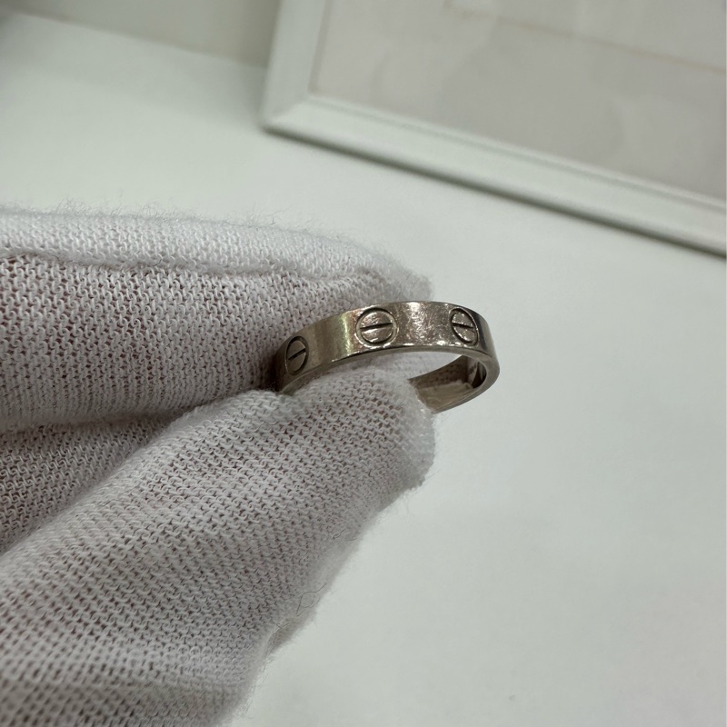 Cartier 卡地亞白金love戒指 48-2