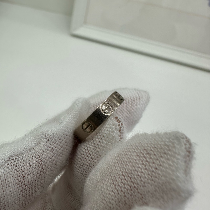 Cartier 卡地亞白金love戒指 48-3