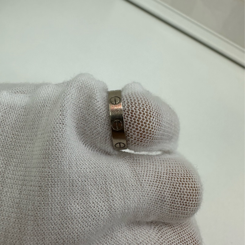 Cartier 卡地亞白金love戒指 48-4