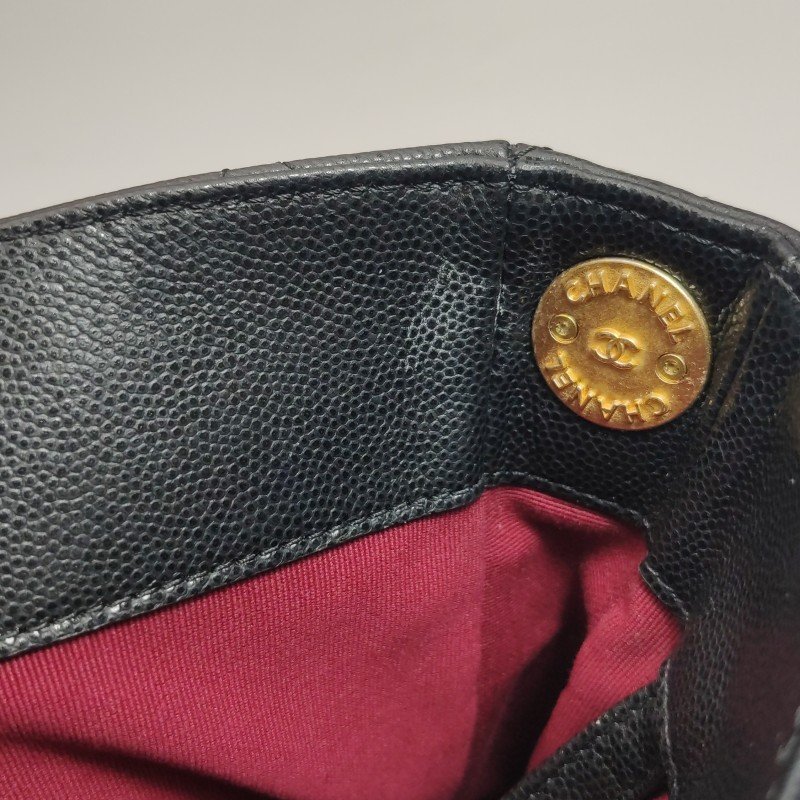 Chanel牛皮純色菱格絎縫雙C扣金幣鏈單肩 包包-9
