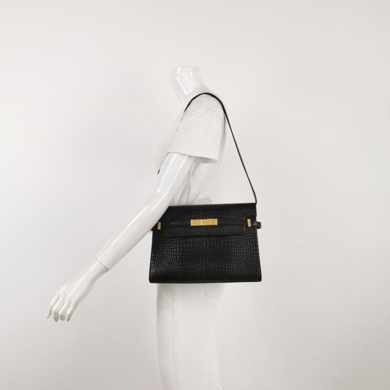 Saint Laurent Manhattan牛皮鱷魚紋肩包-1