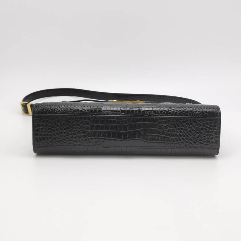 Saint Laurent Manhattan牛皮鱷魚紋肩包-5