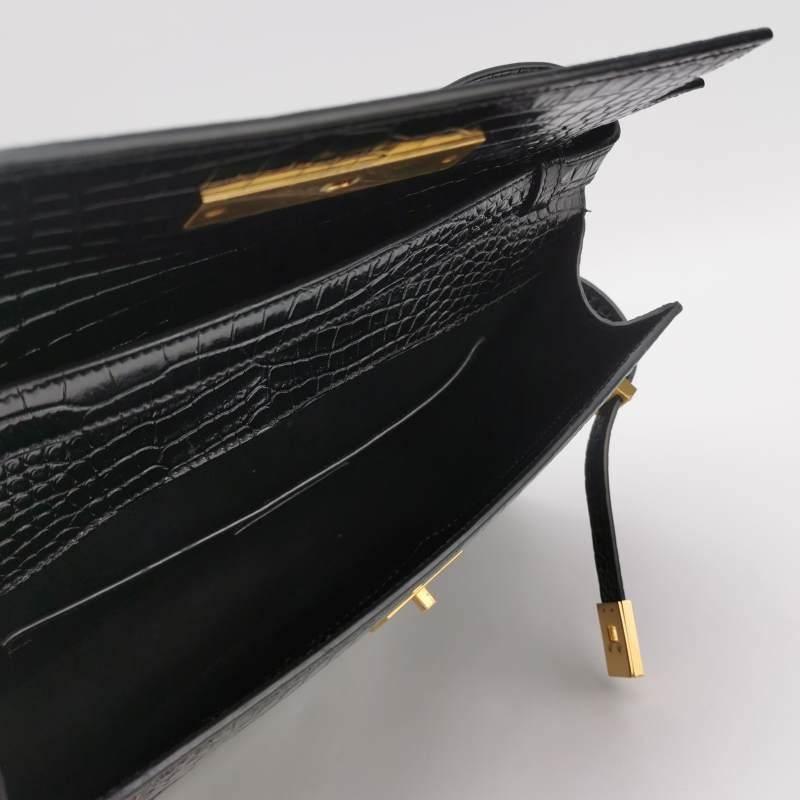 Saint Laurent Manhattan牛皮鱷魚紋肩包-6