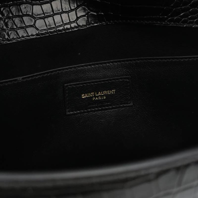 Saint Laurent Manhattan牛皮鱷魚紋肩包-7