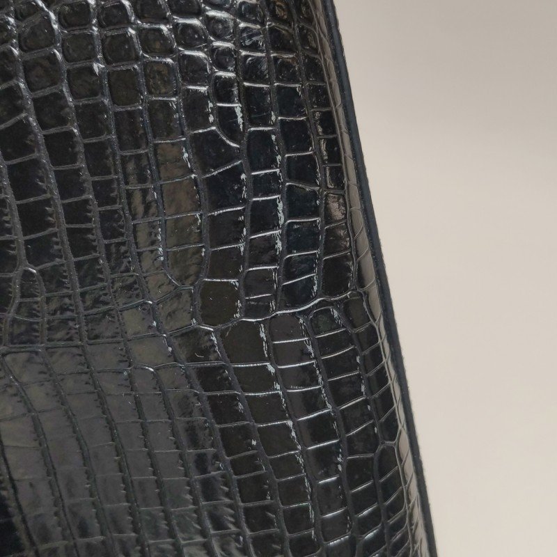 Saint Laurent Manhattan牛皮鱷魚紋肩包-13