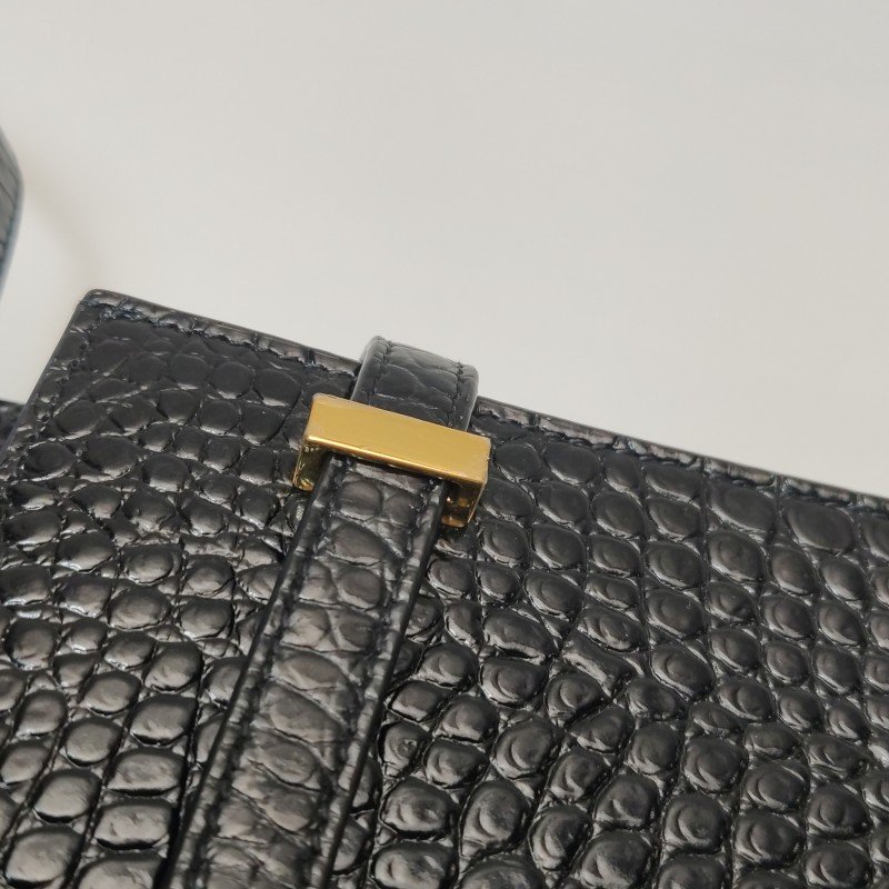 Saint Laurent Manhattan牛皮鱷魚紋肩包-16