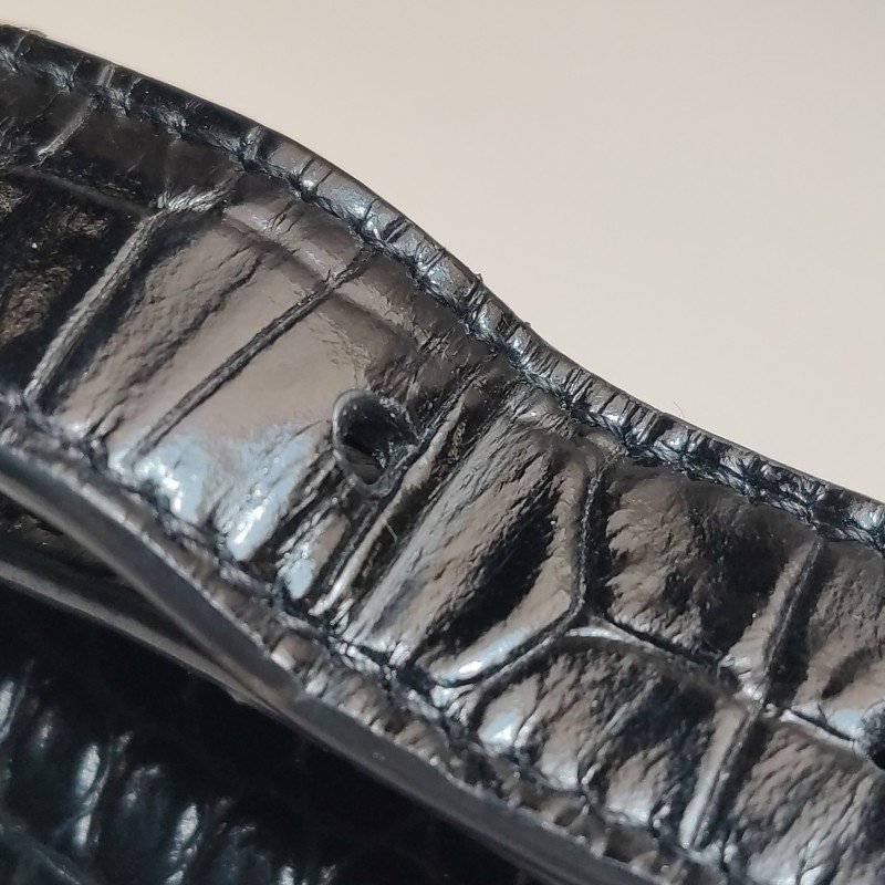 Saint Laurent Manhattan牛皮鱷魚紋肩包-27