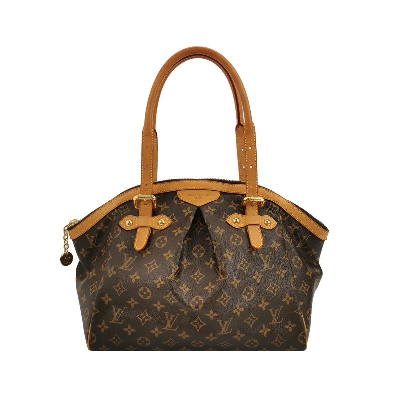 Louis Vuitton (LV)Tivoli大號植革Monogram印花褶襉肩包-0