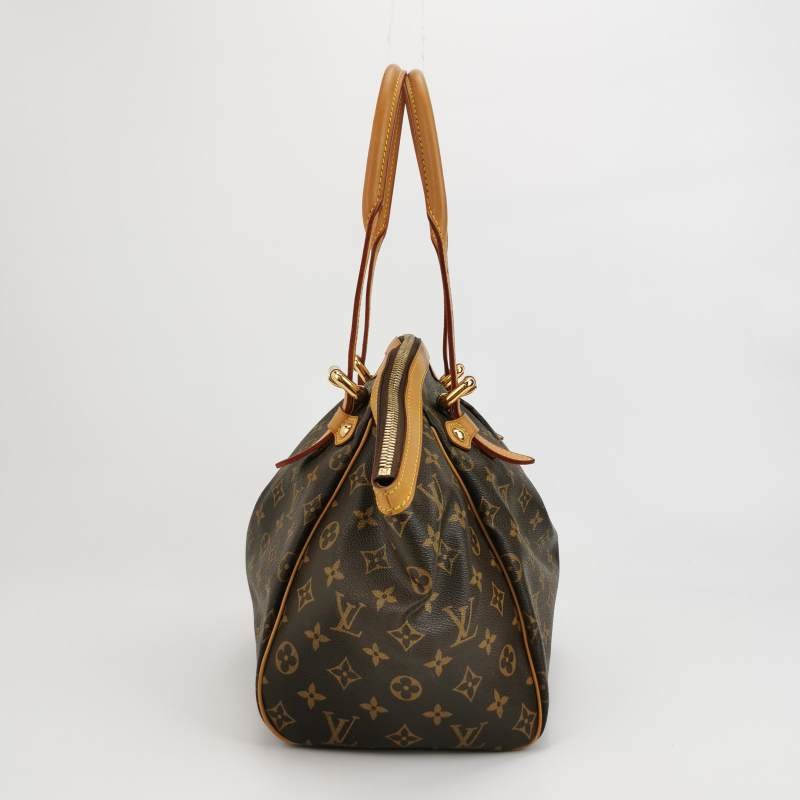 Louis Vuitton (LV)Tivoli大號植革Monogram印花褶襉肩包-2