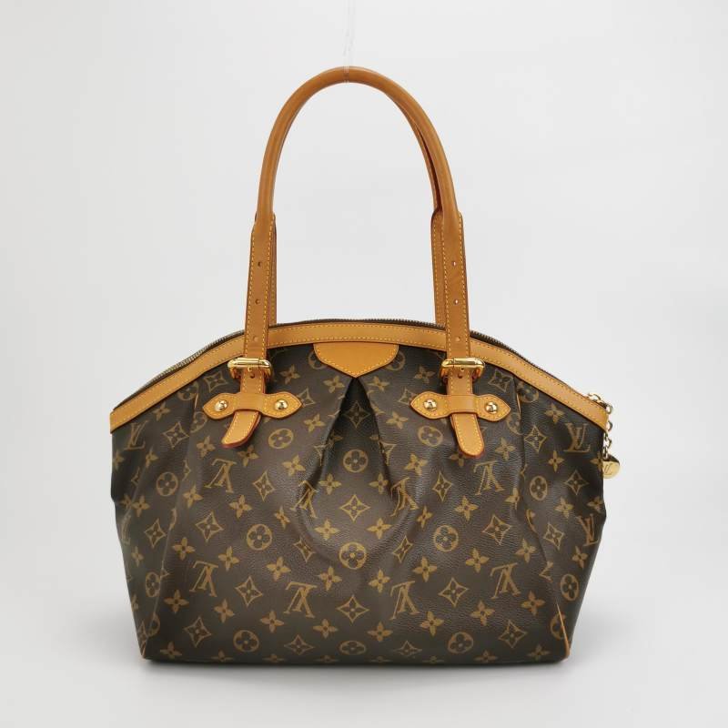 Louis Vuitton (LV)Tivoli大號植革Monogram印花褶襉肩包-4