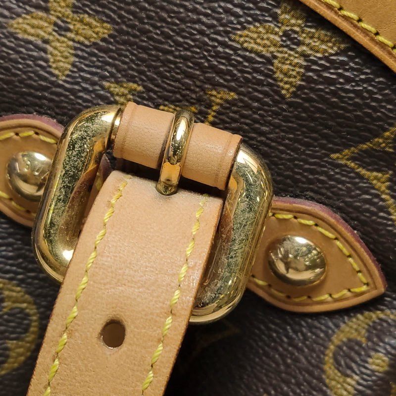 Louis Vuitton (LV)Tivoli大號植革Monogram印花褶襉肩包-11