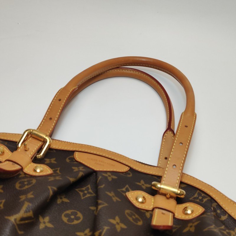 Louis Vuitton (LV)Tivoli大號植革Monogram印花褶襉肩包-16