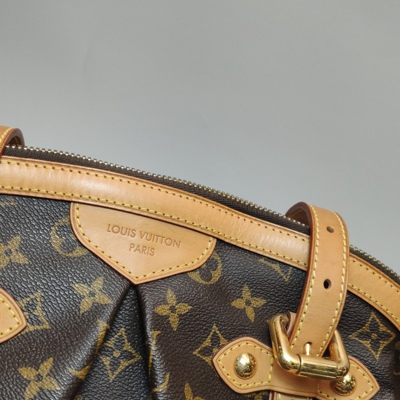 Louis Vuitton (LV)Tivoli大號植革Monogram印花褶襉肩包-17