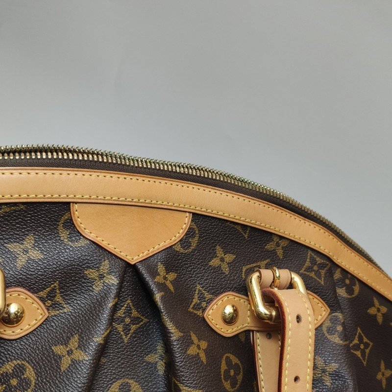 Louis Vuitton (LV)Tivoli大號植革Monogram印花褶襉肩包-18
