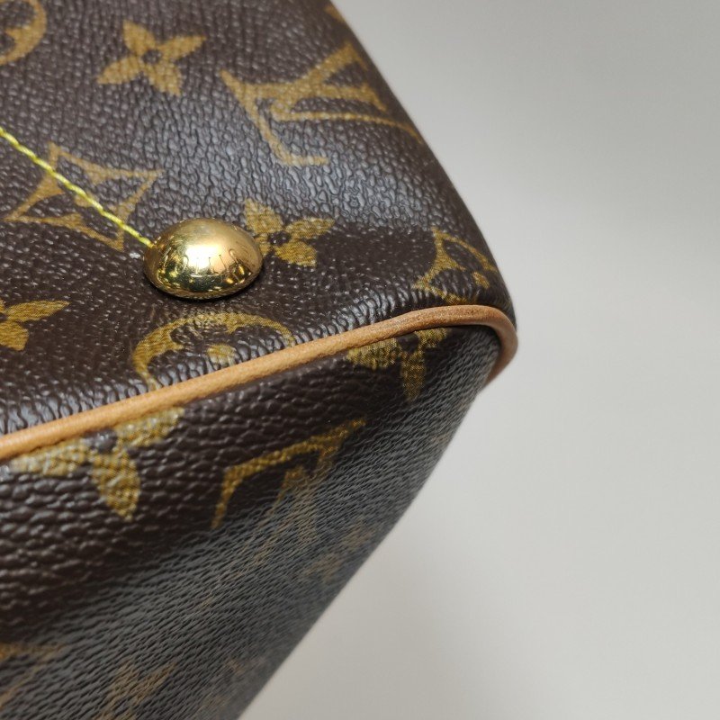 Louis Vuitton (LV)Tivoli大號植革Monogram印花褶襉肩包-19