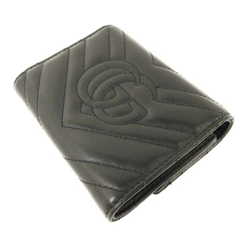 GUCCI 牛皮皮革GG Marmont Wallet金扣錢包-3