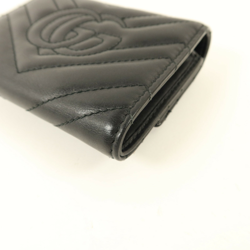 GUCCI 牛皮皮革GG Marmont Wallet金扣錢包-13