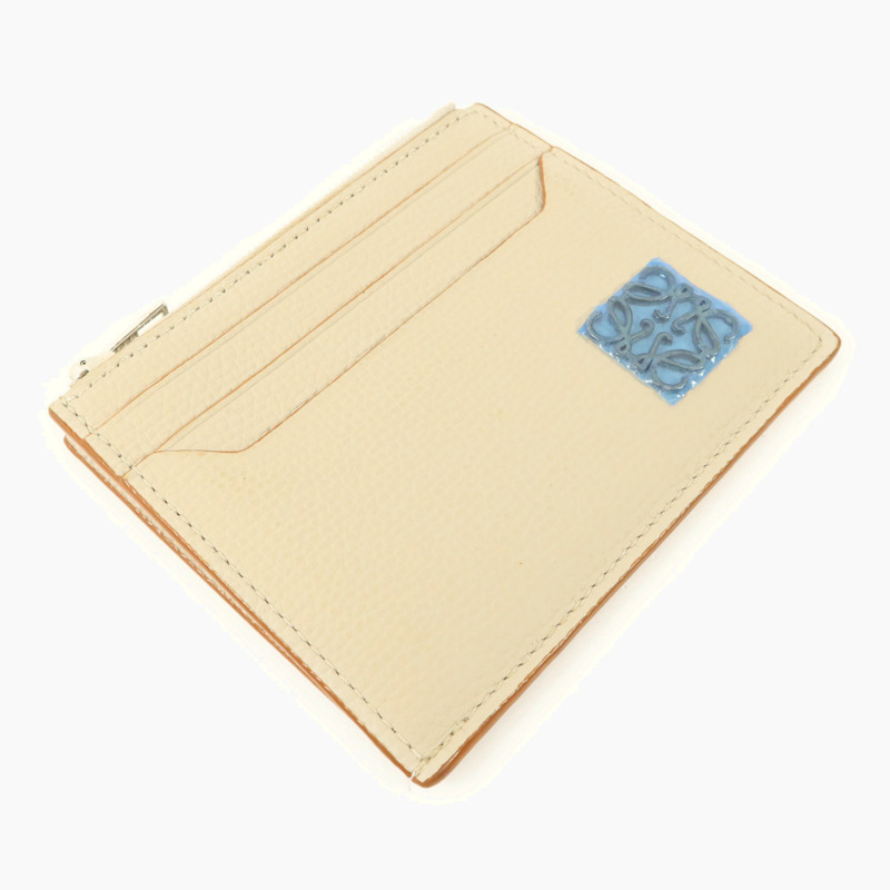 LOEWE 牛皮皮革Anagram Card Holder銀扣卡片套-2