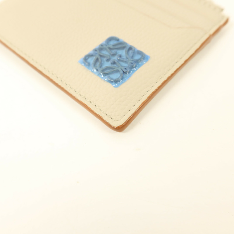 LOEWE 牛皮皮革Anagram Card Holder銀扣卡片套-10