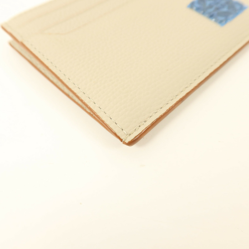 LOEWE 牛皮皮革Anagram Card Holder銀扣卡片套-11