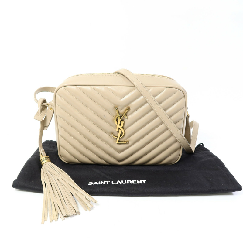 SAINT LAURENT 牛皮皮革LOU Monogram Camera Shoulder Bag金扣肩背袋-9