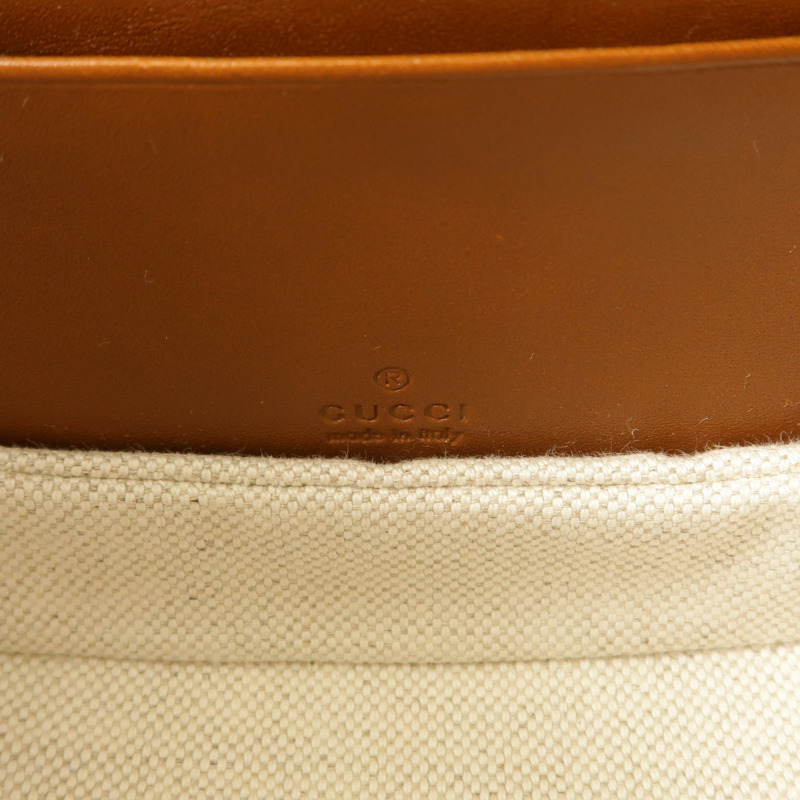 GUCCI 帆布Bamboo 1947 Mini手挽肩背兩用袋-5