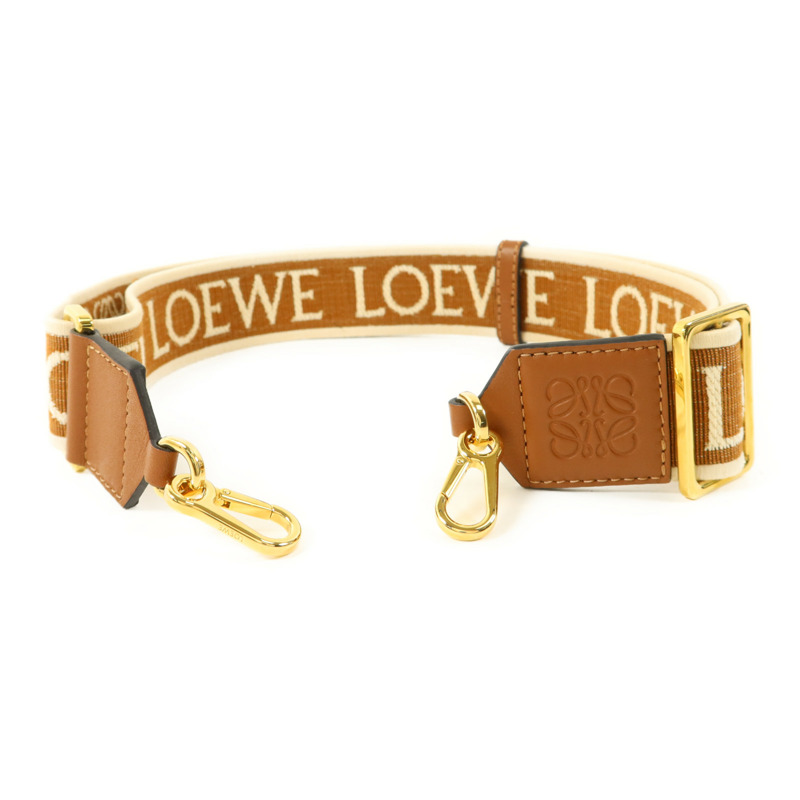 LOEWE 帆布/牛皮皮革Shoulder Strap肩帶-1